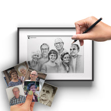 Sketchus Portrait - Personalisierte Familienposter - Euer Foto als Poster - personalisierbares Poster - das perfekte Geschenk
